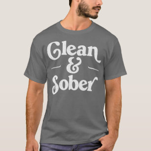 Camiseta Diseño de regalo de la sobriedad del retro limpio