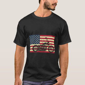 Camiseta Diseño De Regalo De Motocicleta Con Bandera De Eeu