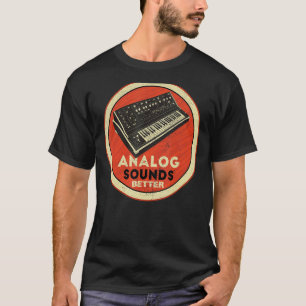 CAMISETA DISEÑO DE REGISTRO DE MÚSICA DE SINTESIZADOR ANALÓ