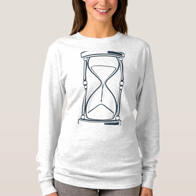 Camiseta Diseño de reloj de arena en momentos incansables" (Anverso)