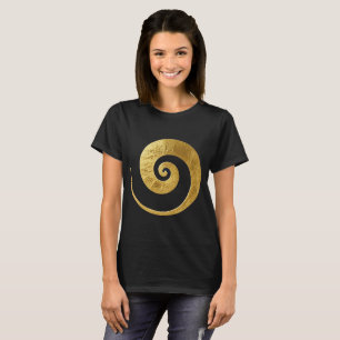 Camiseta Diseño de Remolino Dorado