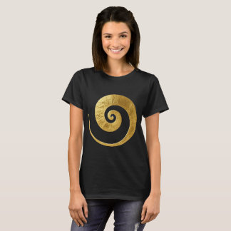 Camiseta Diseño de Remolino Dorado