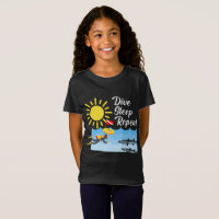 Diseño de repetición del sueño de buceo - Chica fi