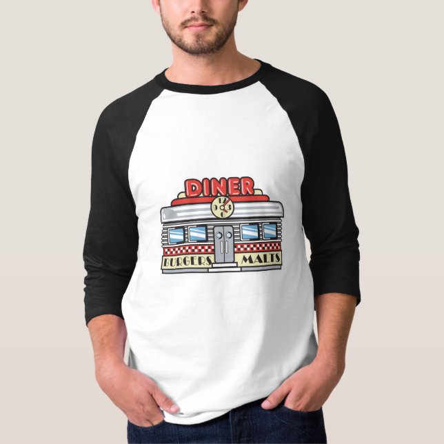 Camiseta diseño de restaurante retro (Anverso)