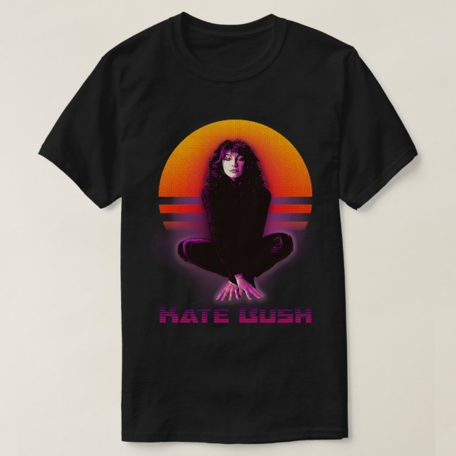 Camiseta Diseño de Retrowave Kate Bush Fanart (Diseño del anverso)