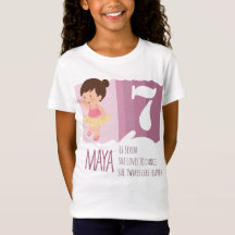 Diseño de Rima para Cumpleaños 7 de Niña Rosa Dulc