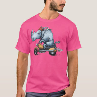 Camiseta Diseño de rinocerontes para motocicletas rinoceron