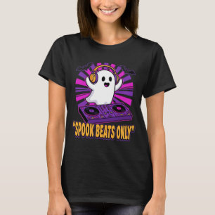 Camiseta Diseño de ritmos de Halloween de DJ fantasma espel