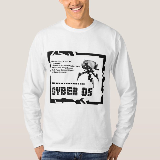 Camiseta Diseño de robot Mech Cyber 05 (Anverso)