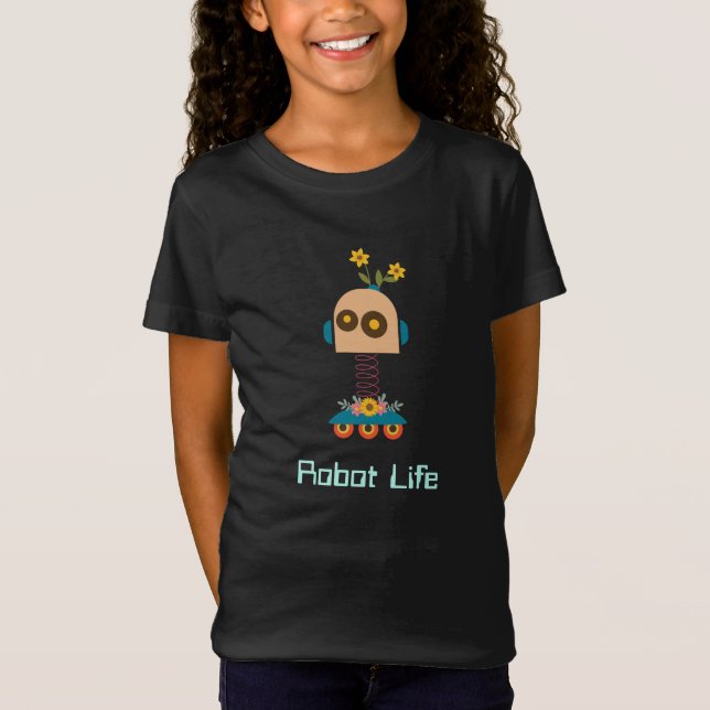 Camiseta Diseño de robots pequeños (Anverso)