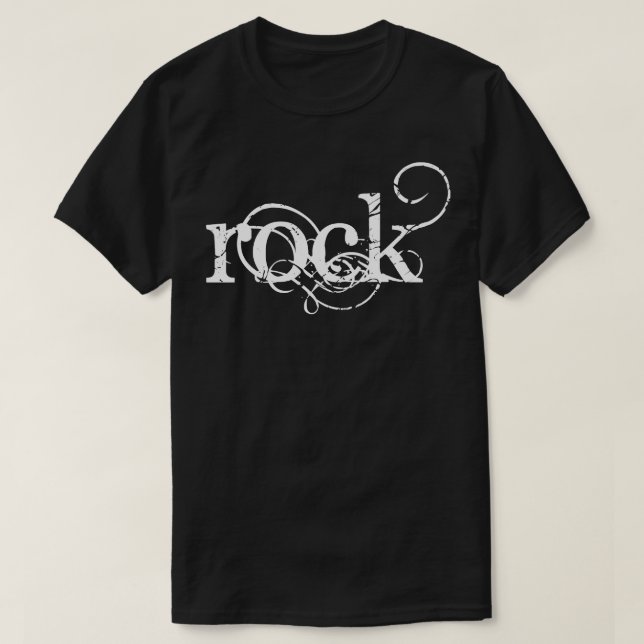 Camiseta diseño de roca vintage (Diseño del anverso)
