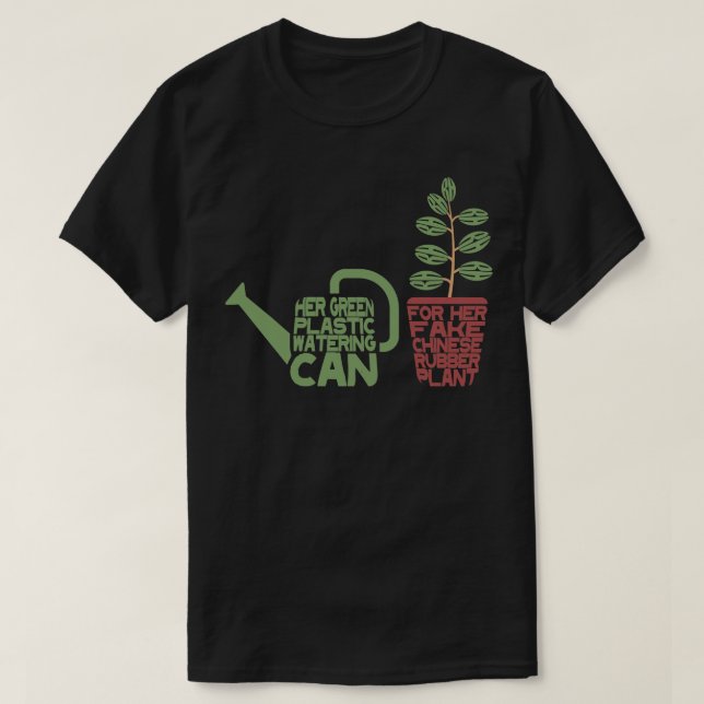 Camiseta Diseño de rock alternativo para árboles plásticos  (Diseño del anverso)