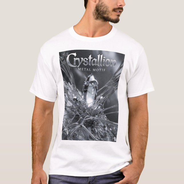 Camiseta diseño de rock and roll plateado (Anverso)