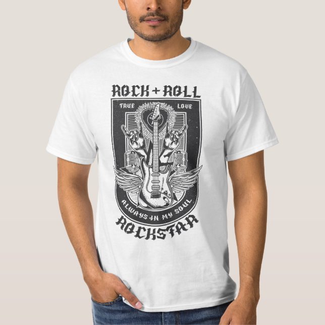 Camiseta Diseño de rock de guitarra (Anverso)