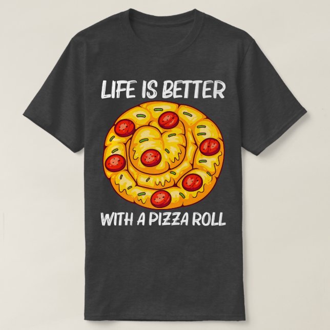 Camiseta Diseño De Rollo De Pizza Cute Para Hombres Pizza S (Diseño del anverso)