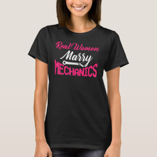 Camiseta Diseño de ropa de mujer mecánica Cute Wives