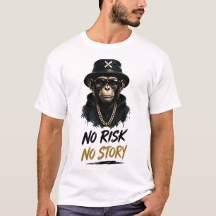 Camiseta Diseño de ropa urbana de mono sin riesgo sin histo