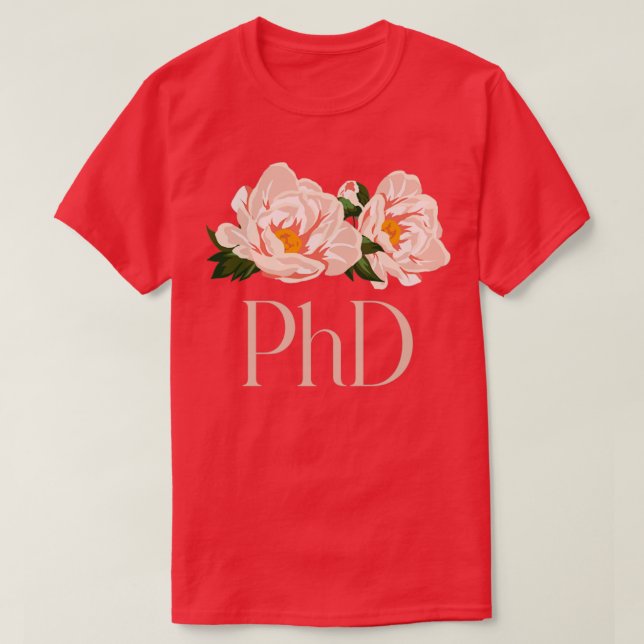 Camiseta Diseño de rosa silvestre Phd boho (Diseño del anverso)