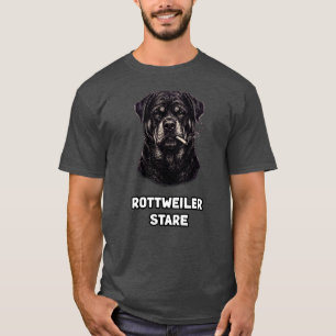 Camiseta Diseño de Rottweiler Stare Amante de Perros Raza F