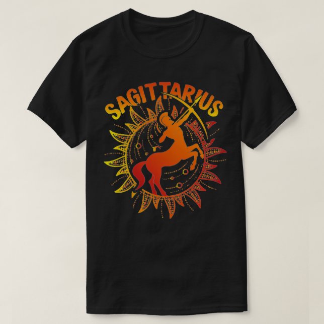 Camiseta Diseño de Rótulo Sagittarius Zodiac (Diseño del anverso)
