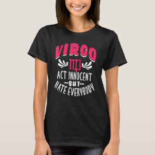 Camiseta Diseño de Rótulo Virgo Zodiac