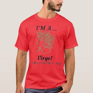 Camiseta Diseño de Rótulo Virgo Zodiac