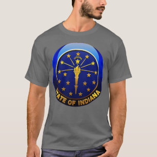 Camiseta Diseño de Roundel de Bandera del Estado de Indiana