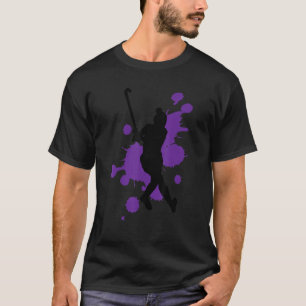 Camiseta Diseño de salpicaduras en color de jugador de hock