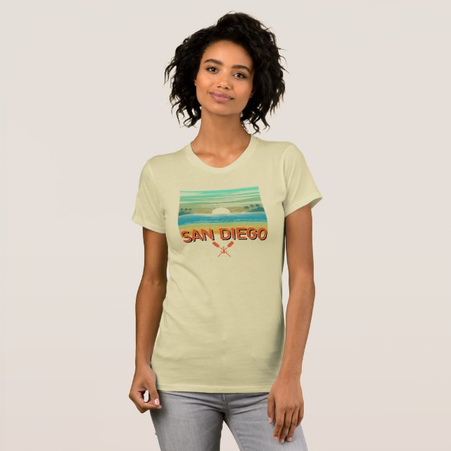Camiseta Diseño de San Diego - Bella de las mujeres+Canvas  (Anverso completo)
