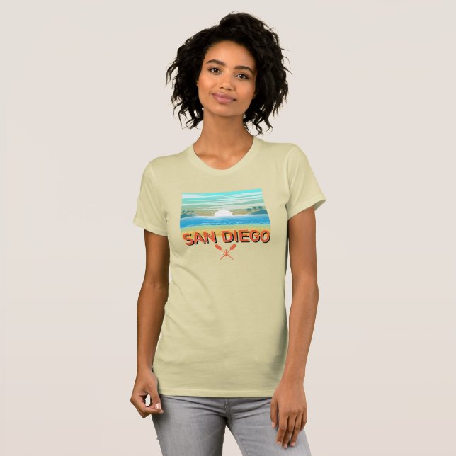 Camiseta Diseño de San Diego - Bella de las mujeres+Canvas  (Anverso completo)