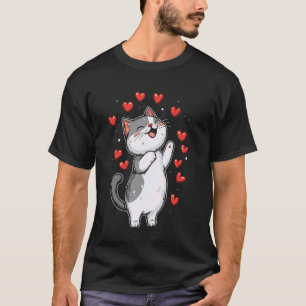 Camiseta Diseño de San Valentín con un gato Cute Cat Va