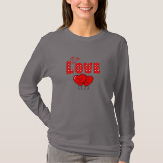 Camiseta Diseño de San Valentín de Corazones de Amor Lindos