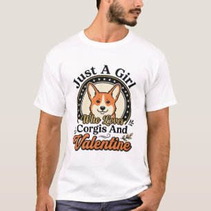 Camiseta Diseño de San Valentín de Corgi para amantes de lo