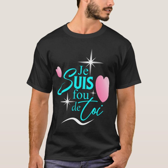 Camiseta Diseño de San Valentín francés (Anverso)