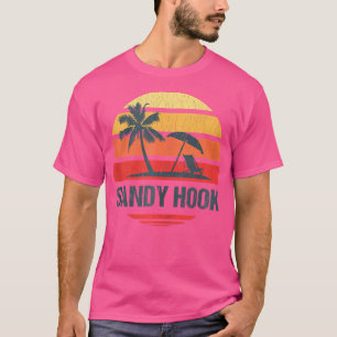 Camiseta Diseño de Sandy Hook Nj Beach Retro Sun con proble