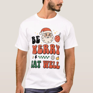 Camiseta Diseño de Santa Navidad Alegre Come Bien
