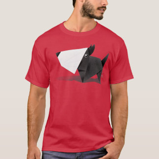 Camiseta Diseño de Schnauzer Puppy Origami 3