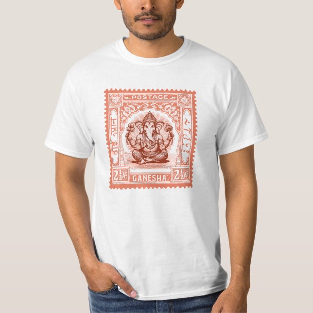 Camiseta Diseño de sello en India, Ganesha (Anverso)