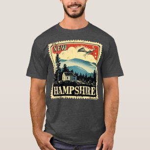Camiseta Diseño de sellos de viaje de New Hampshire