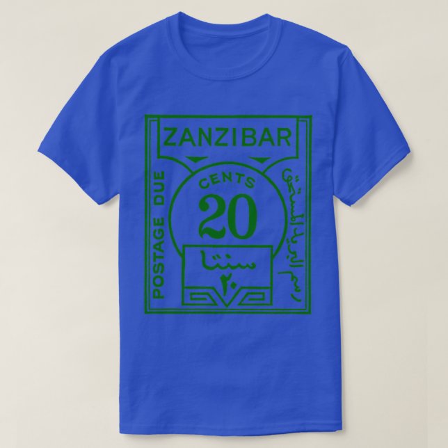 Camiseta Diseño de sellos postales de Zanzíbar (Diseño del anverso)