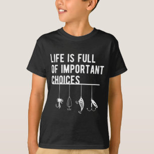 Camiseta diseño de señuelo de pesca regalo la vida está lle