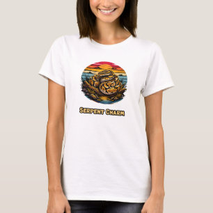 Camiseta Diseño de serpiente encantadora para entusiastas d