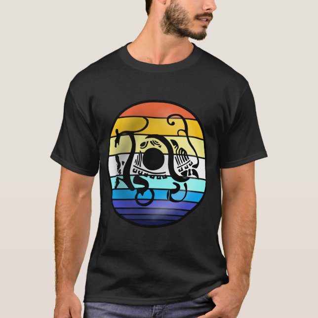 Camiseta Diseño de serpientes y tortugas contra el color - (Anverso)