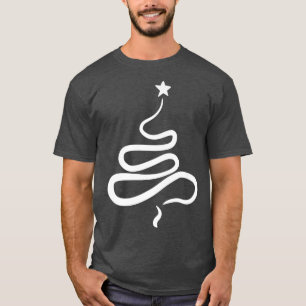 Camiseta Diseño de silueta de árbol de Navidad mínimo