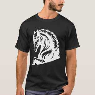 Camiseta Diseño de silueta de caballo para entusiastas del