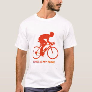 Camiseta Diseño de Silueta de Ciclismo de Carretera Acción