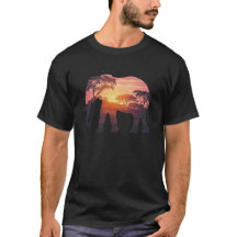 Diseño de silueta de elefante de doble exposición