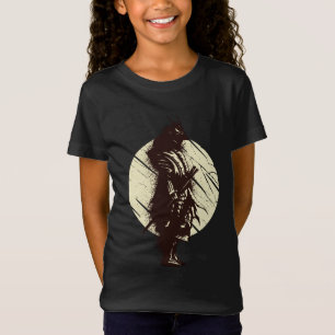Camiseta Diseño de silueta de guerrero samurái super