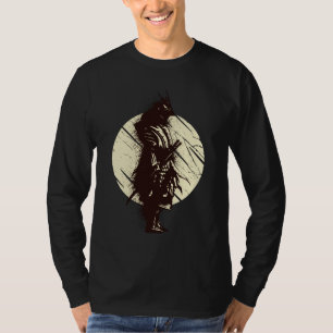 Camiseta Diseño de silueta de guerrero samurái super