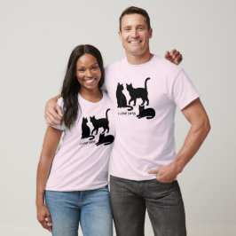 Camiseta Diseño de siluetas de mascotas lindas - Gatos 1